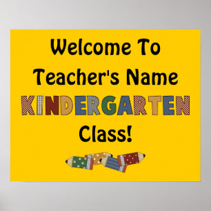 Affiches Welcome Kindergarten (personnalisable)