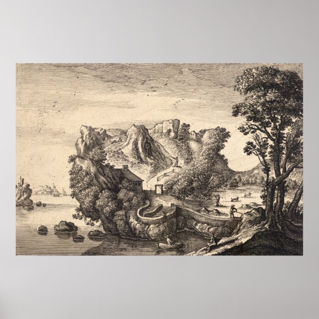 Affiches Wenceslaus Hollar Imprimer : Paysage façonné (Devant)