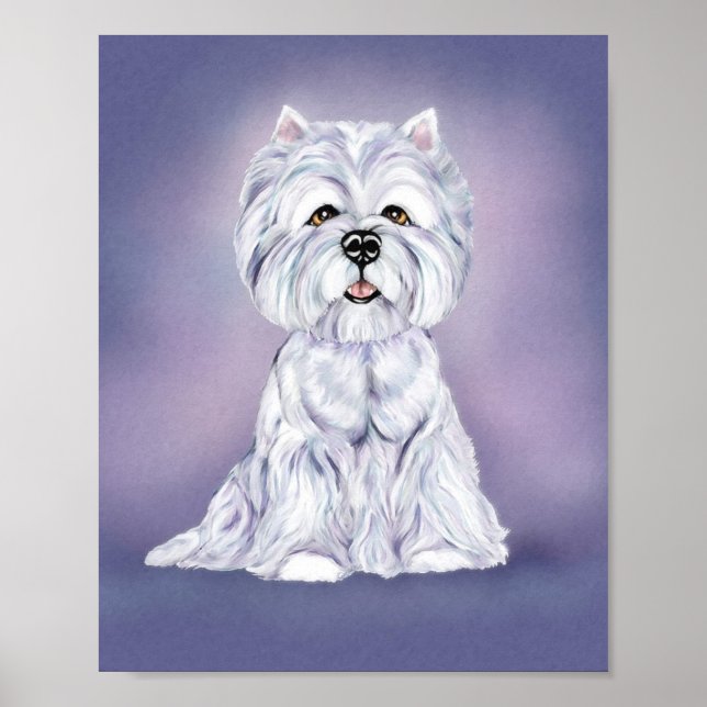Affiches Westie assis (Devant)