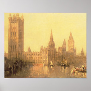 Affiches Westminster : Chambres du Parlement, vers 1860 (pé