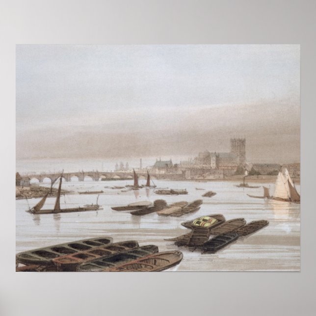 Affiches Westminster du pont Waterloo, comprenant (Devant)