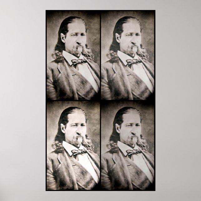 Affiches WET PLAQUE 4 cadre WILD BILL HICKOK (Devant)