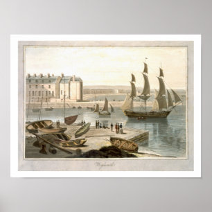 Affiches Weymouth Harbour, de "A Voyage Autour Du Grand Bri