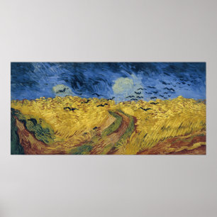 Affiches Wheatfield with Crows (F779) Van Gogh Fine Art