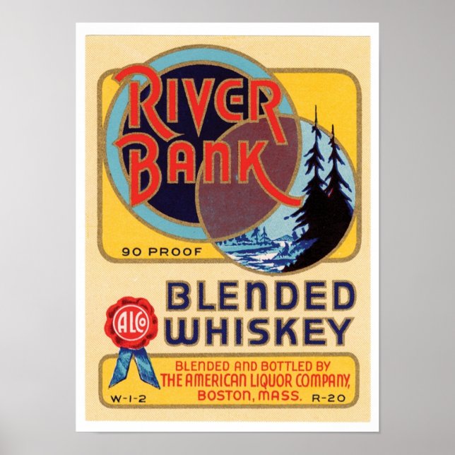 Affiches Whiskey Blu River Bank (Devant)