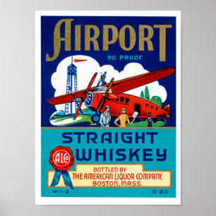 Affiches Whiskey droit de l'aéroport