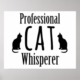 Affiches Whisperer de chat professionnel