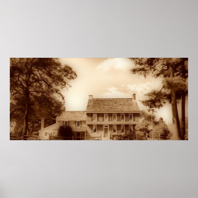 Affiches Whitall House Sepia HDR (Devant)