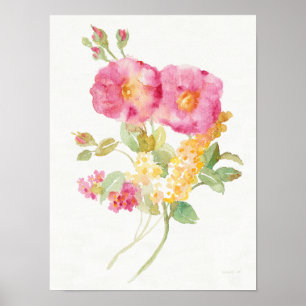 Affiches White Daisy on Blue