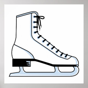 Affiches white ice skate vector graphic