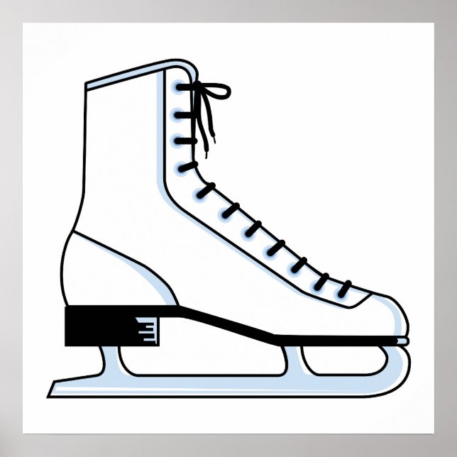 Affiches white ice skate vector graphic (Devant)