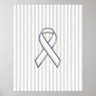 Affiches White on White Ribbon
