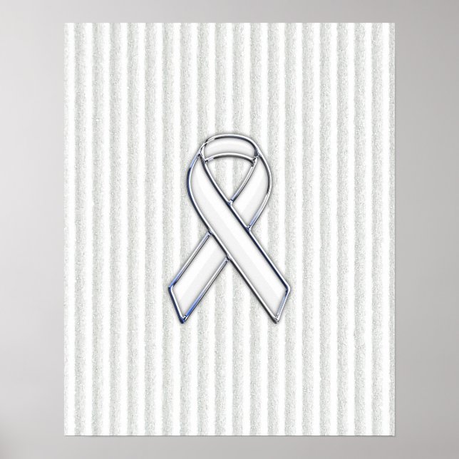Affiches White on White Ribbon (Devant)