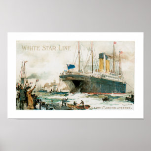 Affiches White Star Line Cédric quitte Liverpool