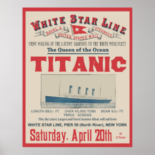 Affiches WHITE STAR LINE (Titanic)
