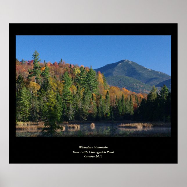 Affiches Whiteface Mountain sur Little Cherrypatch Pond (Devant)