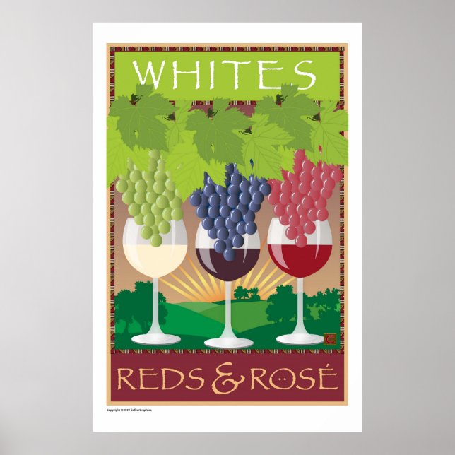 Affiches Whites, Reds,& Rosé-Print (Devant)
