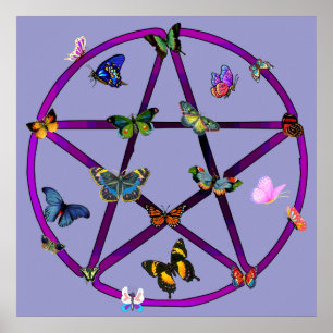 Affiches Wiccan Star et Butterflies