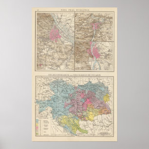 Affiches Wien, Prag, BudaPest Map