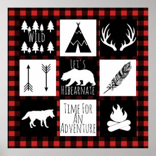 Affiches Wilderness rustique & Animaux Buffalo Check Plaid