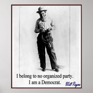 Affiches "Will Rogers - Democrat"