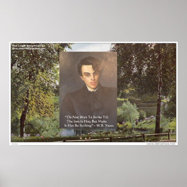 Affiches William B. Yeats Citation de la sagesse "Grève ave (Devant)