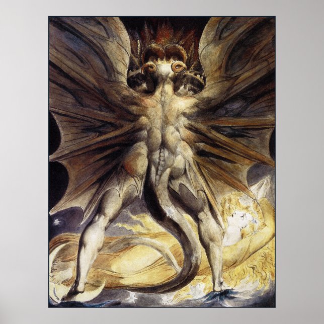 Affiches William Blake : Le grand dragon rouge (Devant)