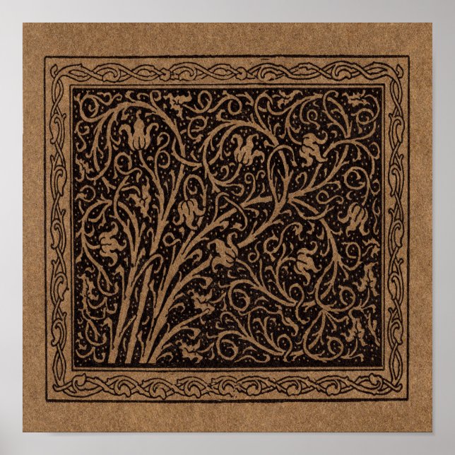 Affiches William Morris Campion Cuir Damassé (Devant)