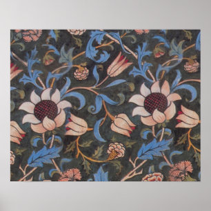 Affiches William Morris Evenlode Textile Floral Art