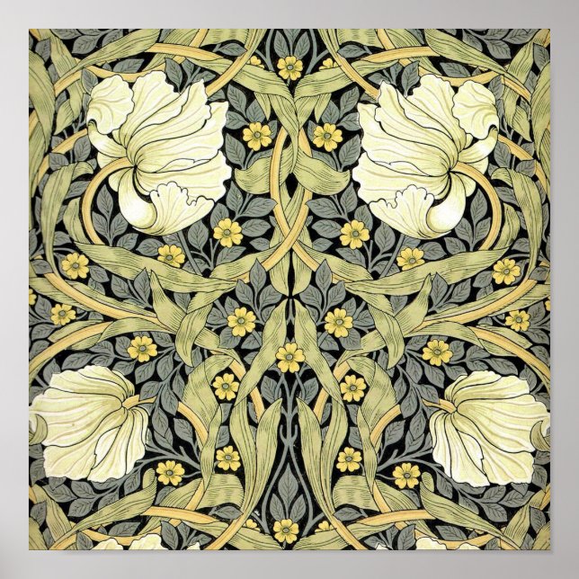 Affiches William Morris Pimpernel Fond d'écran floral (Devant)