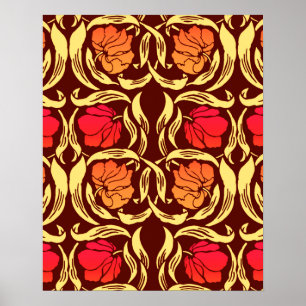 Affiches William Morris Pimpernel, Rust Orange et Brown