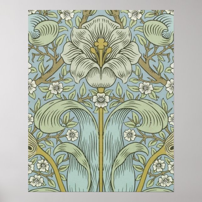 Affiches William Morris Spring Motif classique épais (Devant)