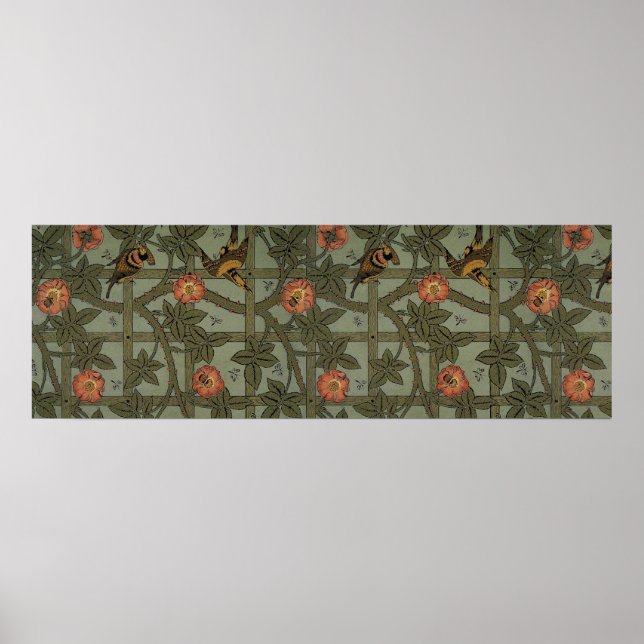 Affiches William Morris Trellis Wallpaper Art (Devant)