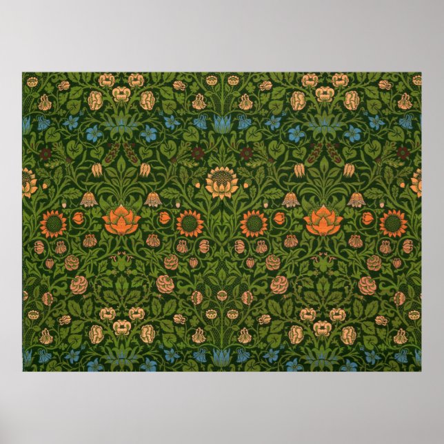 Affiches William Morris Violet and Columbine Art Rug (Devant)