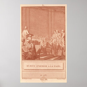Affiches William Pitt l'aîné s'opposant à la paix