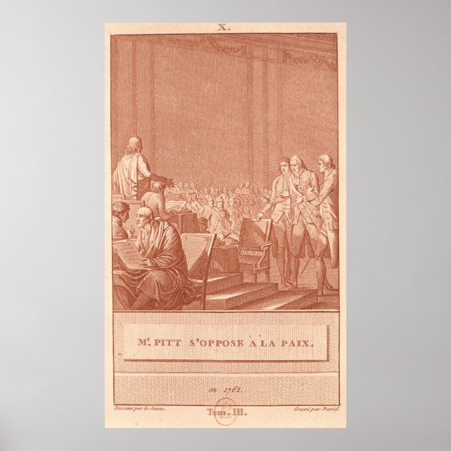 Affiches William Pitt l'aîné s'oppose à la paix (Devant)