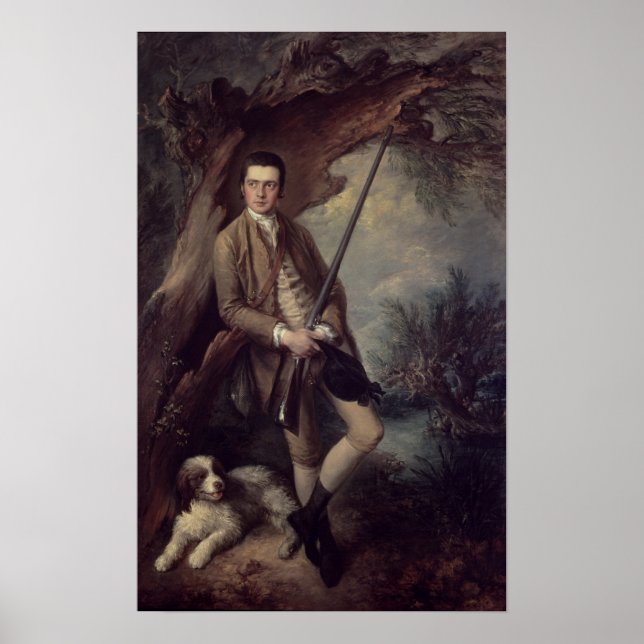 Affiches William Poyntz de Midgham et son chien Amber (Devant)
