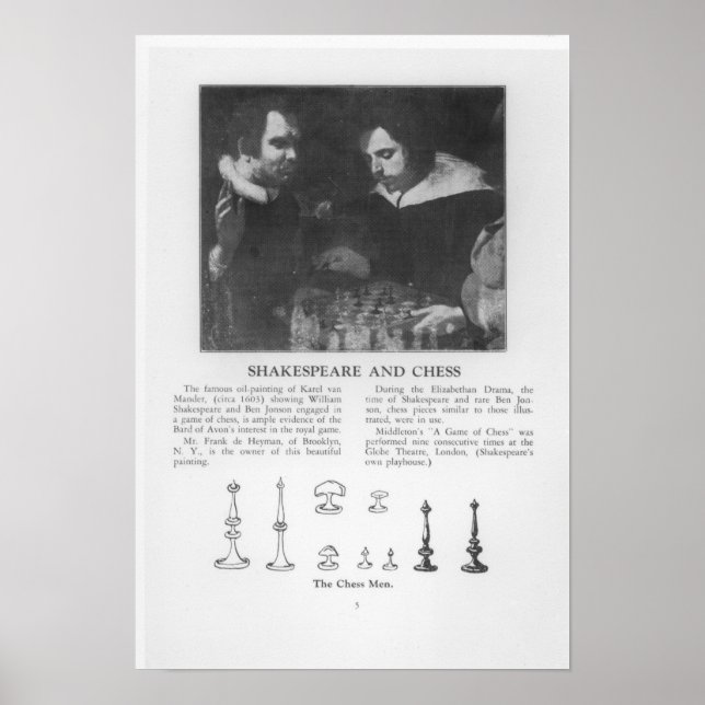 Affiches William Shakespeare et Ben Jonson (Devant)
