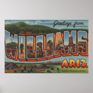 Affiches Williams, Arizona - Scènes de grandes lettres