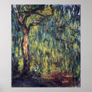 Affiches Willow de Weeping par Claude Monet, Art Vintage