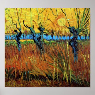 Affiches Willows at Sunset (F572) Van Gogh Fine Art