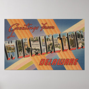 Affiches Wilmington, Delaware - grandes scènes 2 de lettre