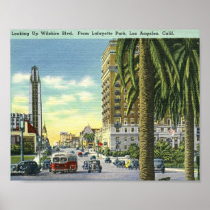 Affiches Wilshire Blvd., Los Angeles, Californie Vintage