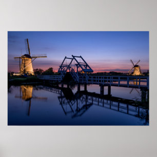 Affiches Windmills et pont-levis à l'affiche du coucher du 