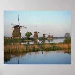 Affiches Windmills, Kinderdijk, Pays-Bas