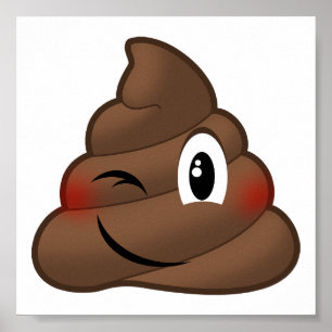 Affiches Winking Poop Emoji