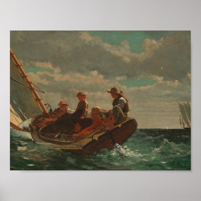 Affiches Winslow Homer - Breezing Up (Un Vent Juste) (Devant)
