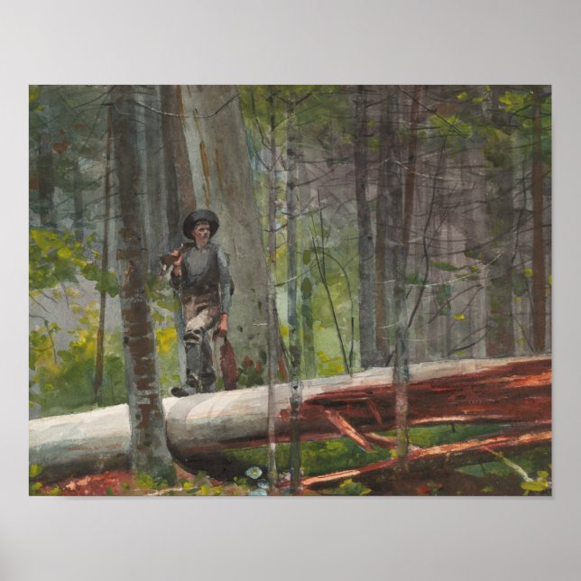Affiches Winslow Homer - Hunter dans les Adirondacks (Devant)