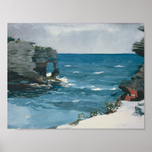 Affiches Winslow Homer - Rocky Shore, Bermudes