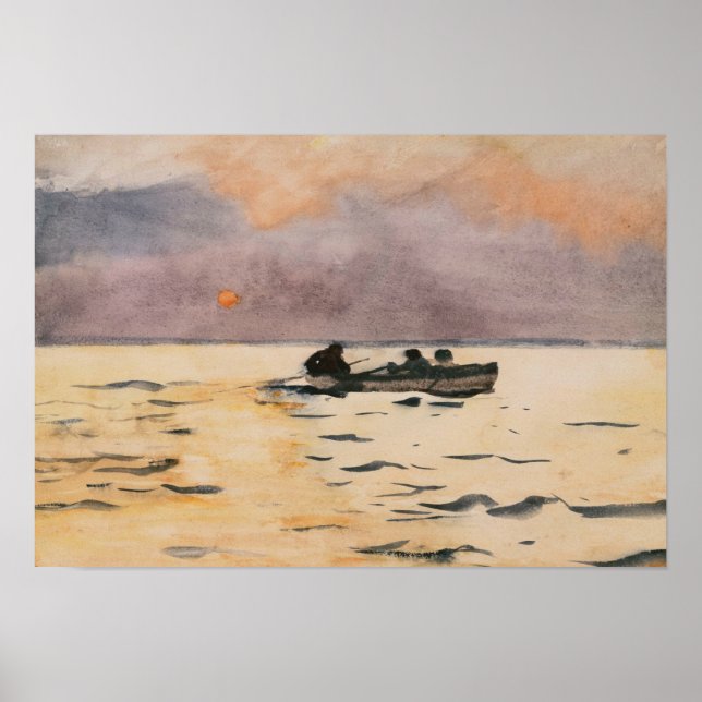 Affiches Winslow Homer - Rowing Home (Devant)